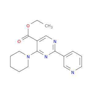 5-Pyrimidinecarboxylic acid, 4-(1-piperidinyl)-2-(3-pyridinyl)-, ethyl ester
