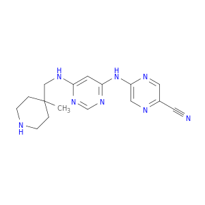 5-((6-(Methyl(4-methylpiperidin-4-yl)amino)pyrimidin-4-yl)amino)pyrazine-2-carbonitrile