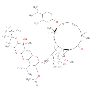 2'-O-Acetyl-4''-O-tert-butyldimethylsilylspiramycin I 3,18-(O-tert-Butyldimethylsilyl)acetal
