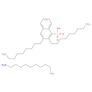 Naphthalenesulfonic acid, dinonyl-, compd. with 1-decanamine (1:1)