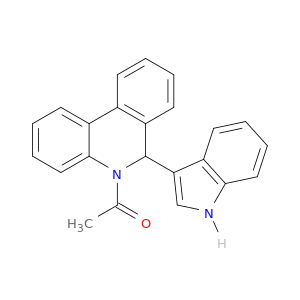 Phenanthridine, 5-acetyl-5,6-dihydro-6-(1H-indol-3-yl)-