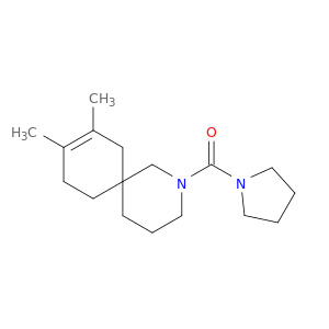 2-Azaspiro[5.5]undec-8-ene, 8,9-dimethyl-2-(1-pyrrolidinylcarbonyl)-