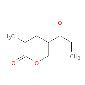 2H-Pyran-2-one, tetrahydro-3-methyl-5-(1-oxopropyl)-