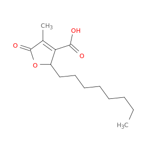 3-Furancarboxylic acid, 2,5-dihydro-4-methyl-2-octyl-5-oxo-