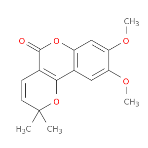 2H,5H-Pyrano[3,2-c][1]benzopyran-5-one, 8,9-dimethoxy-2,2-dimethyl-