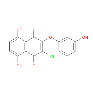 1,4-Naphthalenedione, 2-chloro-5,8-dihydroxy-3-(3-hydroxyphenoxy)-