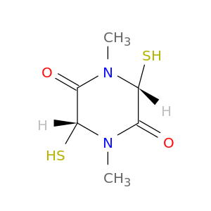 2,5-Piperazinedione, 3,6-dimercapto-1,4-dimethyl-, cis-