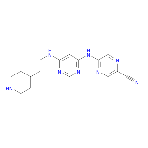 5-((6-((2-(Piperidin-4-yl)ethyl)amino)pyrimidin-4-yl)amino)pyrazine-2-carbonitrile