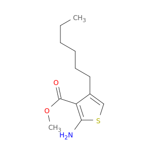 3-Thiophenecarboxylic acid, 2-amino-4-hexyl-, methyl ester