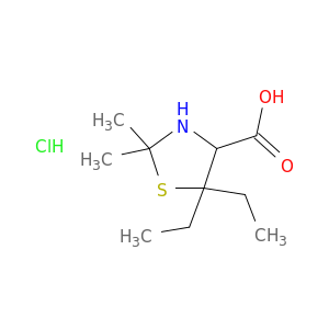 4-Thiazolidinecarboxylic acid, 5,5-diethyl-2,2-dimethyl-, hydrochloride