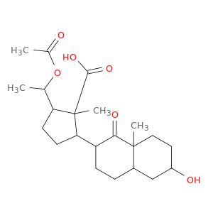 2-[1-(acetyloxy)ethyl]-5-(6-hydroxy-8a-methyl-1-oxodecahydronaphthalen-2-yl)-1-methylcyclopentanecarboxylic acid