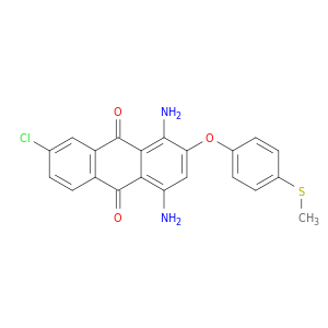 9,10-Anthracenedione, 1,4-diamino-7-chloro-2-[4-(methylthio)phenoxy]-
