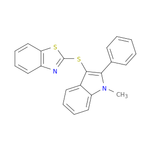Benzothiazole, 2-[(1-methyl-2-phenyl-1H-indol-3-yl)thio]-