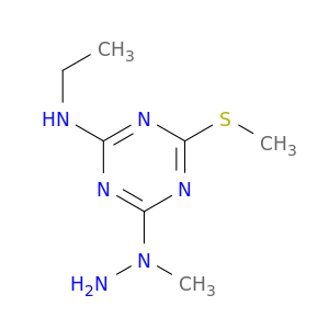 1,3,5-Triazin-2-amine, N-ethyl-4-(1-methylhydrazino)-6-(methylthio)-