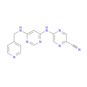 5-((6-((Pyridin-4-ylmethyl)amino)pyrimidin-4-yl)amino)pyrazine-2-carbonitrile