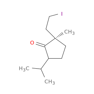 Cyclopentanone, 2-(2-iodoethyl)-2-methyl-5-(1-methylethyl)-, (2R)-