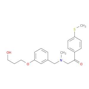 ETHANONE, 2-[[[3-(3-HYDROXYPROPOXY)PHENYL]METHYL]METHYLAMINO]-1-[4-(METHYLTHIO)PHENYL]-