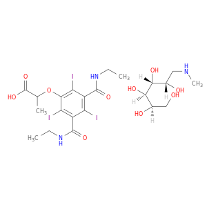 2-[3,5-bis(ethylcarbamoyl)-2,4,6-triiodo-phenoxy]propanoic acid; (2R,3R,4R,5S)-6-methylaminohexane-1,2,3,4,5-pentol