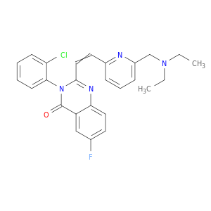 3-(2-氯苯基)-2-[2-[6-[(二乙基氨基)甲基]-2-吡啶基]乙烯基]-6-氟-4(3H)喹唑啉酮