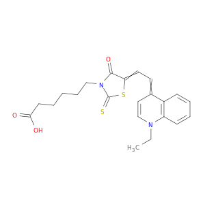 5-[2-(1-乙基-4(1H)-喹啉基乙烯)乙基乙烯]-4-氧代-2-硫代氧基-3-噻唑烷己酸
