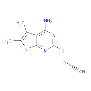 5,6-DIMETHYL-2-(2-PROPYN-1-YLTHIO)THIENO[2,3-D]PYRIMIDIN-4-AMINE