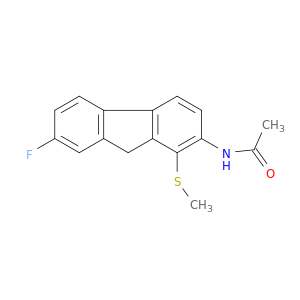N-(7-FLUORO-1-METHYLSULFANYL-9H-FLUOREN-2-YL)ACETAMIDE
