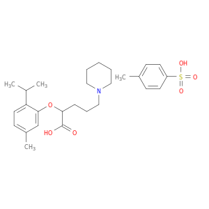 3-(piperidin-1-yl)propyl[5-methyl-2-(propan-2-yl)phenoxy]acetate 4-methylbenzenesulfonate(1:1)