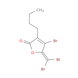 2(5H)-Furanone, 4-bromo-3-butyl-5-(dibromomethylene)-