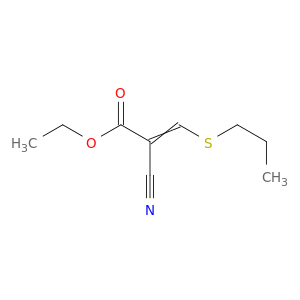 2-Propenoic acid, 2-cyano-3-(propylthio)-, ethyl ester
