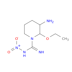 1-Piperidinecarboximidamide, 3-amino-2-ethoxy-N-nitro-