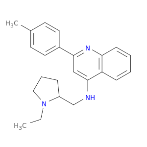 4-Quinolinamine, N-[(1-ethyl-2-pyrrolidinyl)methyl]-2-(4-methylphenyl)-