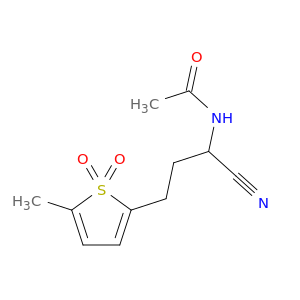 Acetamide, N-[1-cyano-3-(5-methyl-1,1-dioxido-2-thienyl)propyl]-