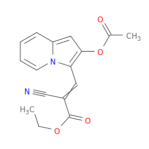2-Propenoic acid, 3-[2-(acetyloxy)-3-indolizinyl]-2-cyano-, ethyl ester