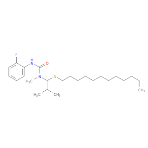 Urea, N-[1-(dodecylthio)-2-methylpropyl]-N'-(2-fluorophenyl)-N-methyl-