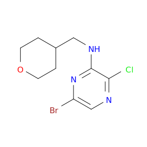 6-Bromo-3-chloro-N-((tetrahydro-2H-pyran-4-yl)methyl)pyrazin-2-amine