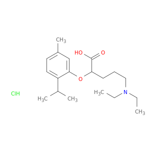 3-(diethylamino)propyl[5-methyl-2-(propan-2-yl)phenoxy]acetate hydrochloride(1:1)