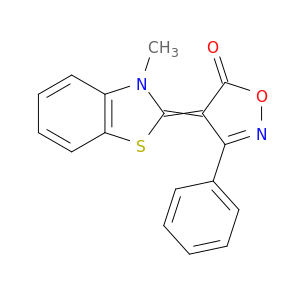 5(4H)-Isoxazolone, 4-(3-methyl-2(3H)-benzothiazolylidene)-3-phenyl-