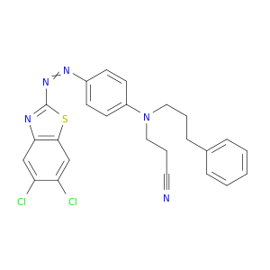 3-[4-[2-(5,6-二氯-2-苯并噻唑基)二亚苯基](3-苯基丙基)氨基]丙二腈