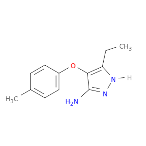 1H-Pyrazol-3-amine, 5-ethyl-4-(4-methylphenoxy)-