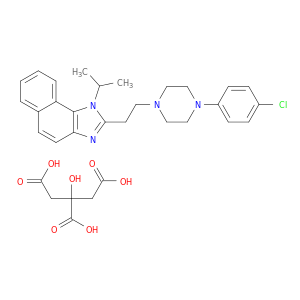 1H-Naphth(1,2-d)imidazole, 2-(2-(4-(4-chlorophenyl)-1-piperazinyl)ethyl)-1-(1-methylethyl)-, 2-hydroxy-1,2,3-propanetricarboxylate (1:1)