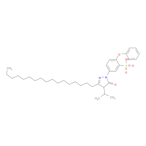 Benzenesulfonic acid,5-[3-heptadecyl-4,5-dihydro-4-(1-methylethyl)-5-oxo-1H-pyrazol-1-yl]-2-phenoxy-