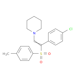 Piperidine, 1-[2-(4-chlorophenyl)-2-[(4-methylphenyl)sulfonyl]ethenyl]-
