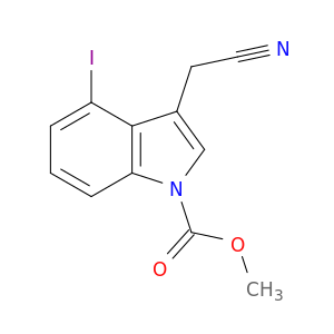 甲基3-(氰基甲基)-4-碘-1H-吲哚-1-羧酸盐