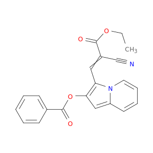 2-Propenoic acid, 3-[2-(benzoyloxy)-3-indolizinyl]-2-cyano-, ethyl ester