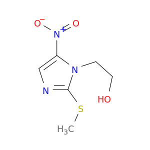 1H-Imidazole-1-ethanol, 2-(methylthio)-5-nitro-