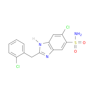 1H-Benzimidazole-5-sulfonamide, 6-chloro-2-[(2-chlorophenyl)methyl]-