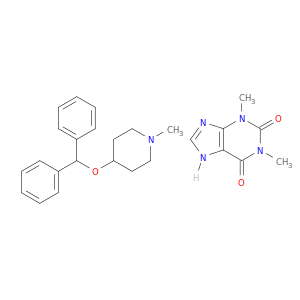 1,3-dimethyl-3,7-dihydro-1h-purine-2,6-dione- 4-(diphenylmethoxy)-1-methylpiperidine(1:1)