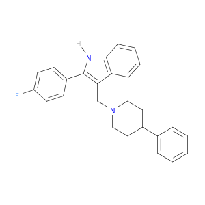 1H-Indole, 2-(4-fluorophenyl)-3-[(4-phenyl-1-piperidinyl)methyl]-