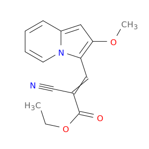 2-Propenoic acid, 2-cyano-3-(2-methoxy-3-indolizinyl)-, ethyl ester