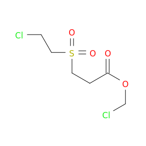 Propanoic acid, 3-[(2-chloroethyl)sulfonyl]-, chloromethyl ester